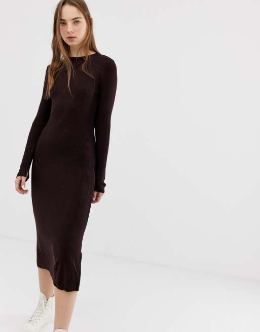 Asos robe noire mi cheap longue