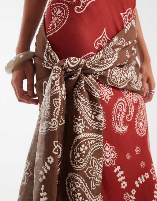 ASOS DESIGN robe midaxi à détail noué au dos nageur, 3 de 4