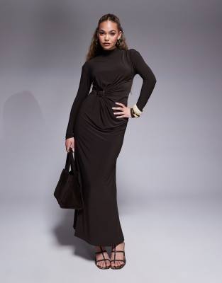 Robe Col Rond Loose Manche Dolman Longue