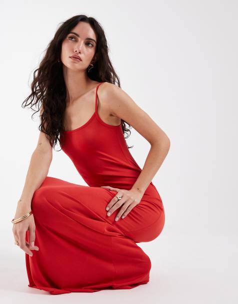 ASOS DESIGN - Robe nuisette en modal mélangé doux - Rouge - view 1