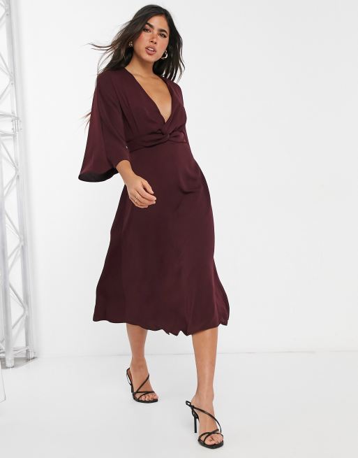 Asos robe bordeaux sale