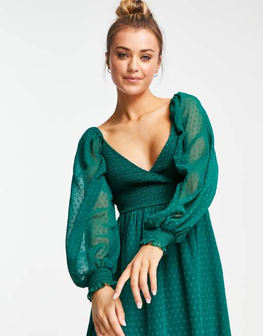 Vert bouteille robe sale