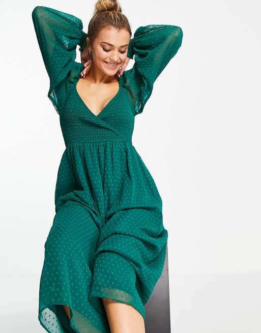 Robe longue best sale vert bouteille