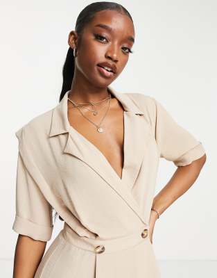 ASOS DESIGN Robe portefeuille mi longue style smoking