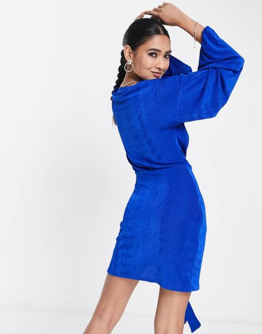 Robe moulante bleu electrique new arrivals