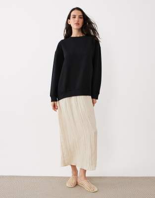 Robe pull hybride - Noir et blanc-Multicolore 32