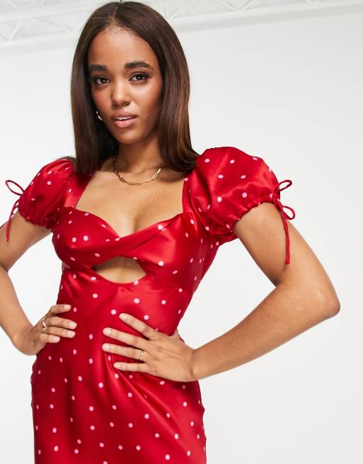 Robe satin a pois hotsell