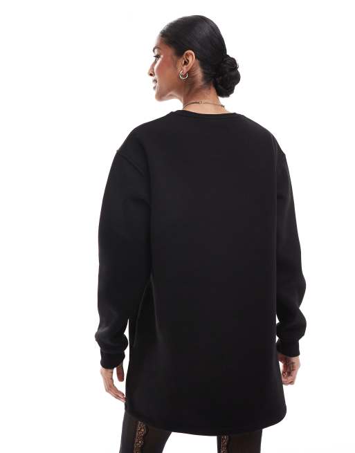 ASOS DESIGN Robe sweat courte et oversize Noir ASOS