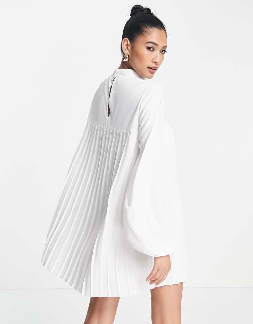 Robe trapeze online plissée