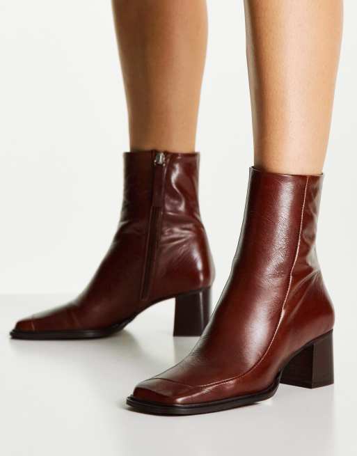 Asos brown ankle boots hotsell