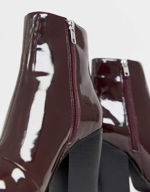 Bottines bordeaux online vernis