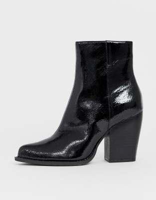 black patent boots asos