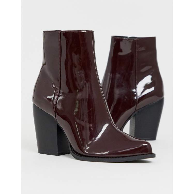 Asos 2025 burgundy boots