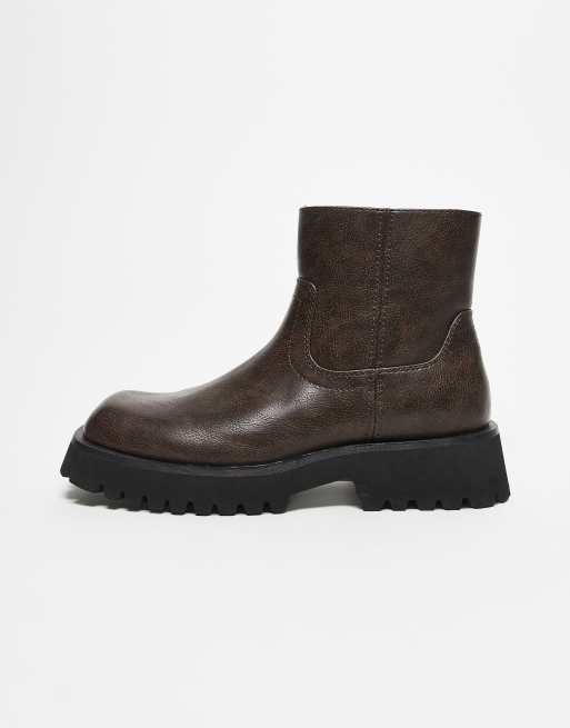 ASOS DESIGN – Robuste Chelsea-Stiefel in Braun, 3 von 3