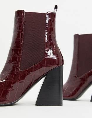 burgundy pointed boots