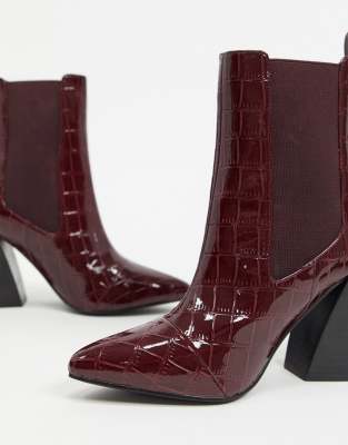 asos burgundy boots