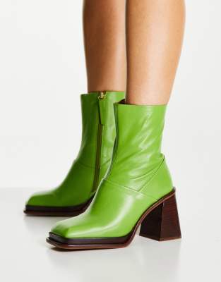 Bright green outlet ankle boots