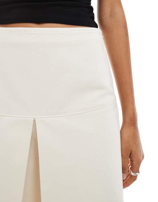 ASOS DESIGN – Rock in Ecru aus Baumwoll-Twill in außergewöhnlicher Länge, 5 von 5