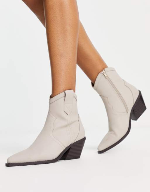 ASOS DESIGN – Rocket – Szarobeżowe kowbojki do kostki, 4 z 4