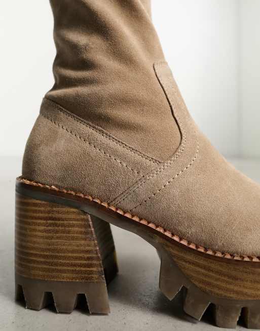 Taupe color outlet boots