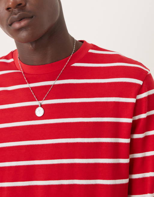 ASOS DESIGN – Röd och vit, randig t-shirt med långa ärmar , 5 av 5