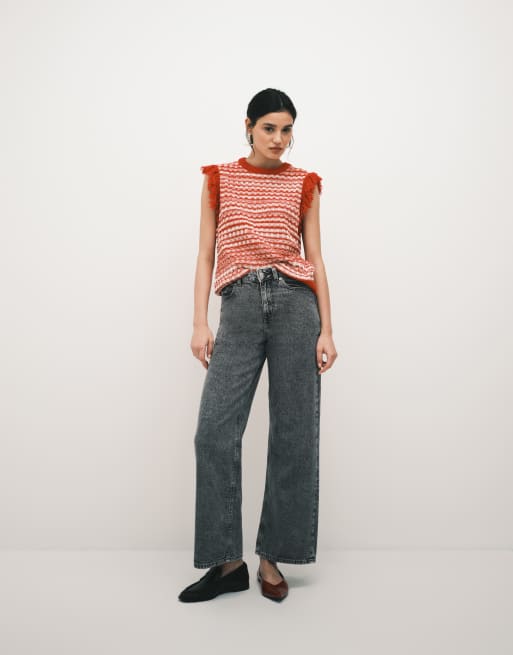 ASOS DESIGN – Röd, stickad tröja i tweed, 4 av 4