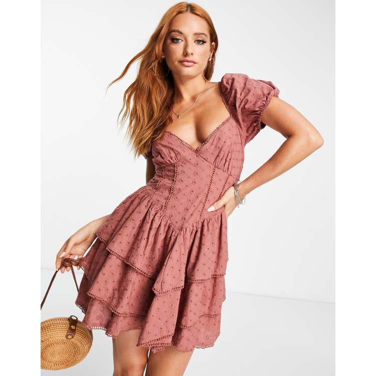 layered mesh ruffle dress Symphony Dress - Satin Mesh Bustier Double Layer Ruffle Maxi Dress