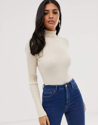 fine knit roll neck jumper