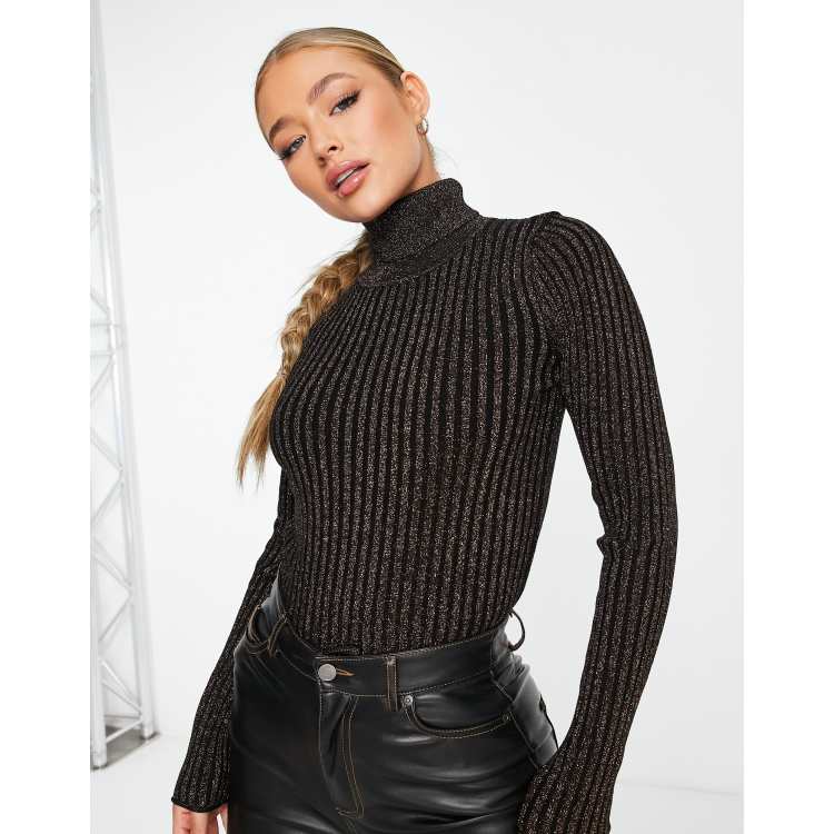 Metallic on sale polo neck