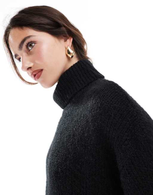 Asos black roll neck best sale