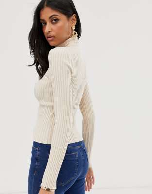 fine knit roll neck