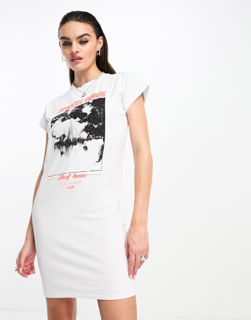 Asos white t shirt dress hot sale