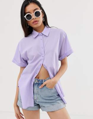 ASOS DESIGN rolled up short sleeve 