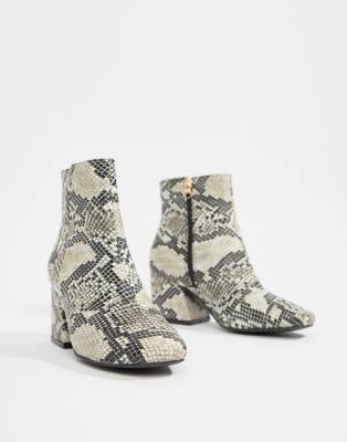 snake ankle boots