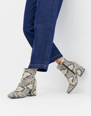 asos snakeskin booties