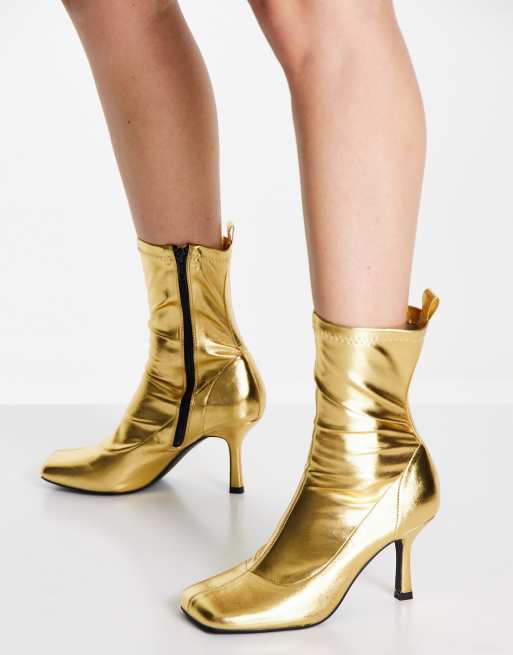 Asos gold boots online