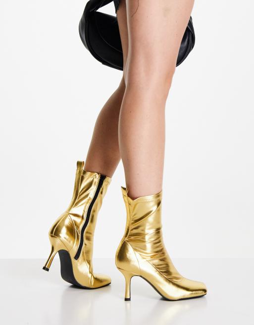 Asos hotsell gold boots