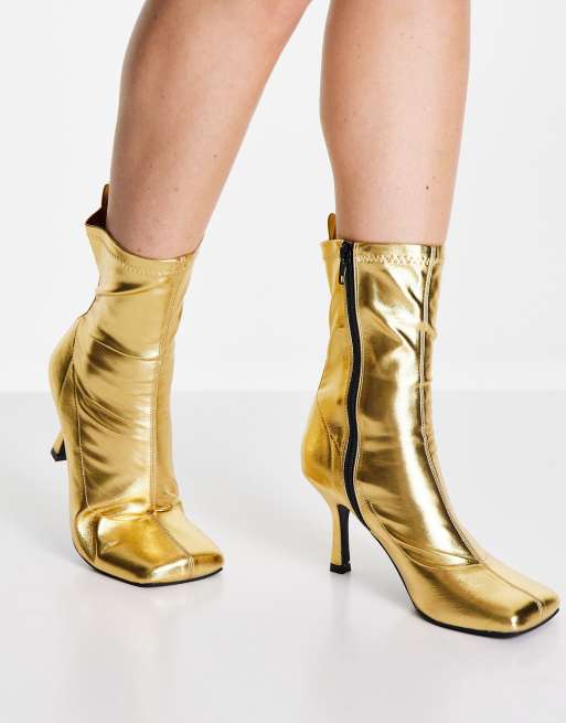 Gold 2025 sock booties