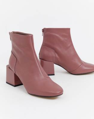 asos leather ankle boots