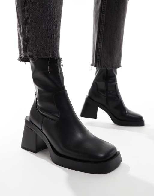 Asos chunky heel boots best sale