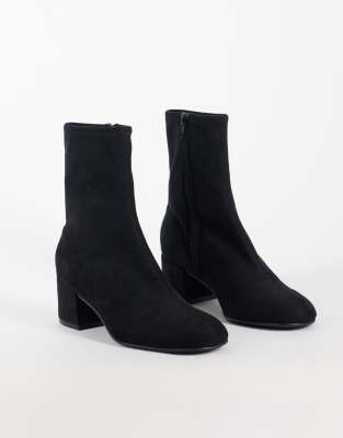 Asos Design Ronan Block Heel Ankle Boots In Black