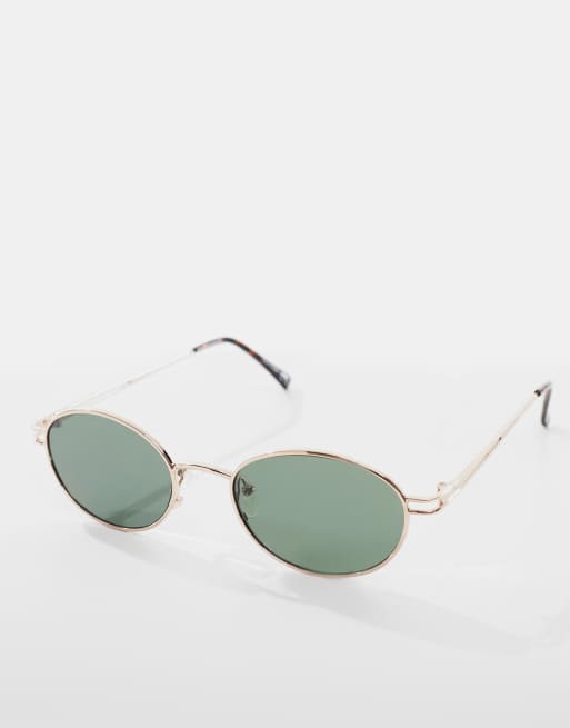 ASOS DESIGN - Ronde zonnebril in goud met tortoise pootjes, 4 van 4
