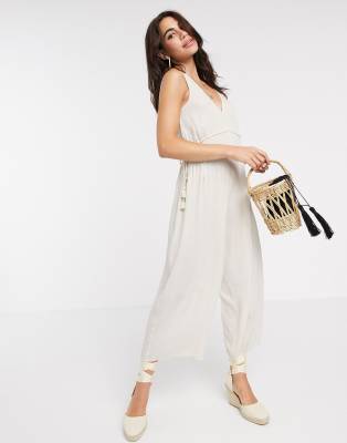 wide leg lounge jumpsuit