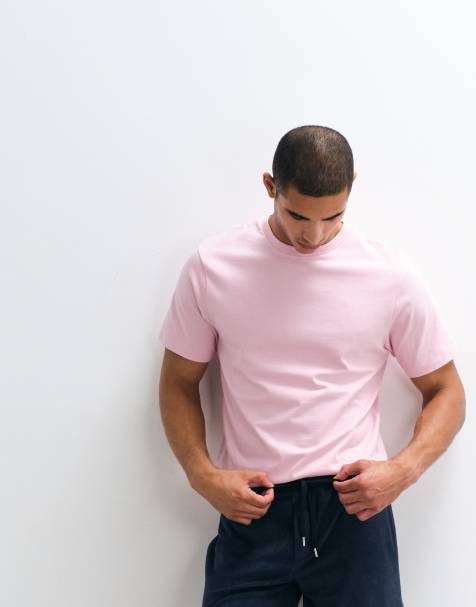ASOS DESIGN – Rosa, enkel t-shirt i regular fit - view 1