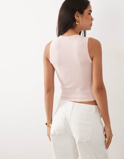 ASOS DESIGN – Rosa, finstickat linne, del av set, 2 av 4