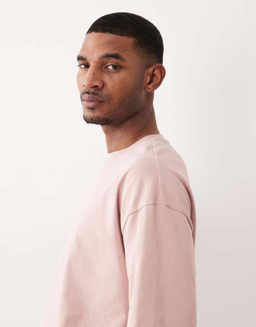 ASOS DESIGN – Rosa, kraftig t-shirt i oversize med boxig passform, 4 av 5