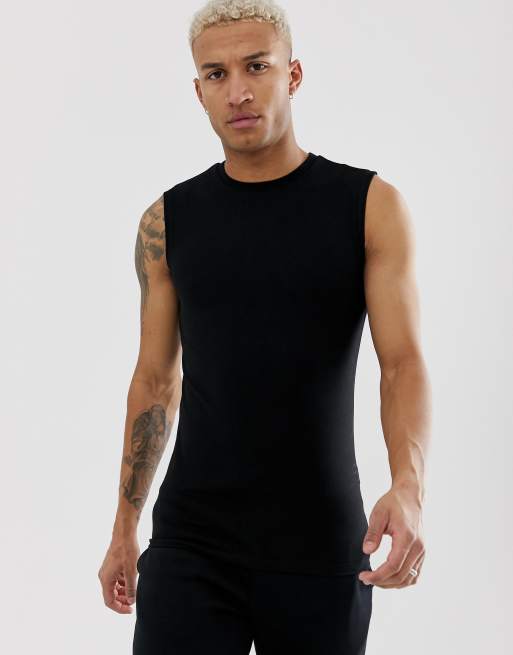 ASOS DESIGN – Rosa linne av ekologiskt material med muscle fit