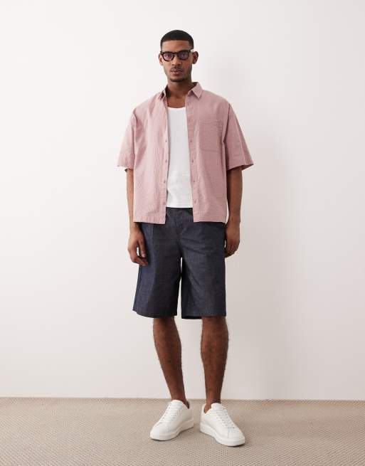 ASOS DESIGN – Rosa skjorta i bäckebölja och oversize, 3 av 6