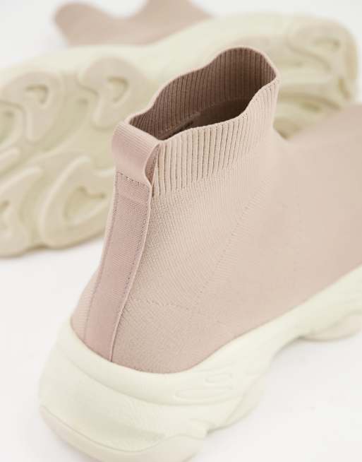 ASOS DESIGN – Rosa socksneakers i stickad design, 2 av 4