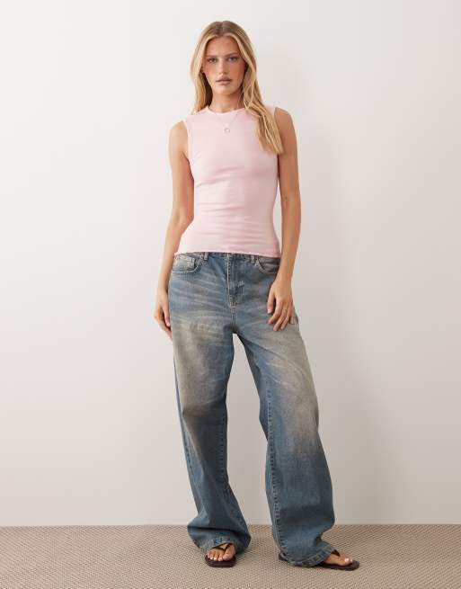 ASOS DESIGN – Rosa, stickat linne med volang, 2 av 4